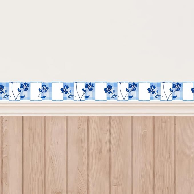 HOMETITUTE Wallpaper Border 4x196 Inch Peel and Stick PVC Wall Border Wallpaper