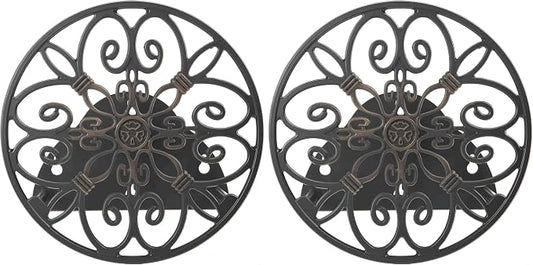 Liberty Garden Products 670 Wall Mounted Decorative Hose Butler, Holds 125-Feet of, Black (Pack of 2)