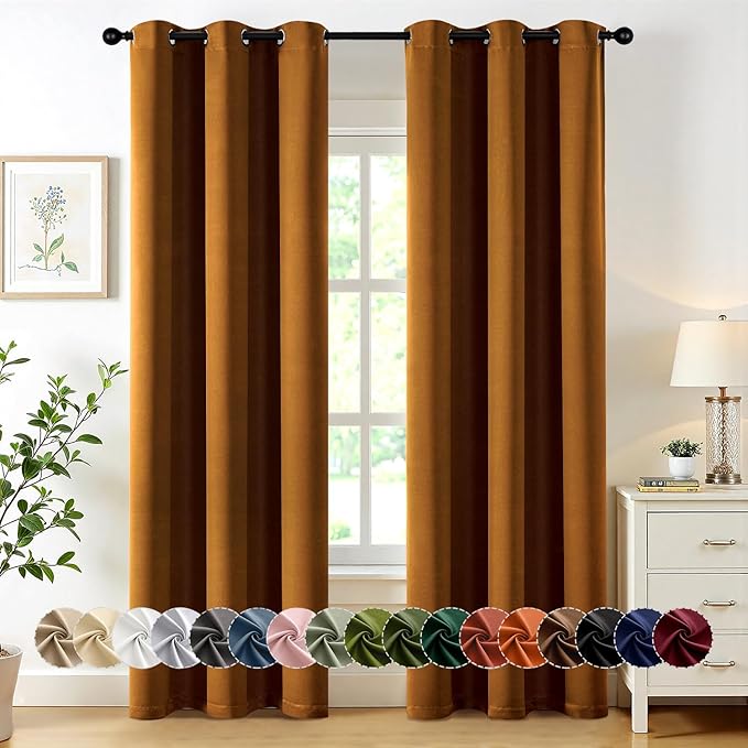 MIULEE Blackout Curtains for Bedroom Living Room 2 Panels, Thermal Insulated