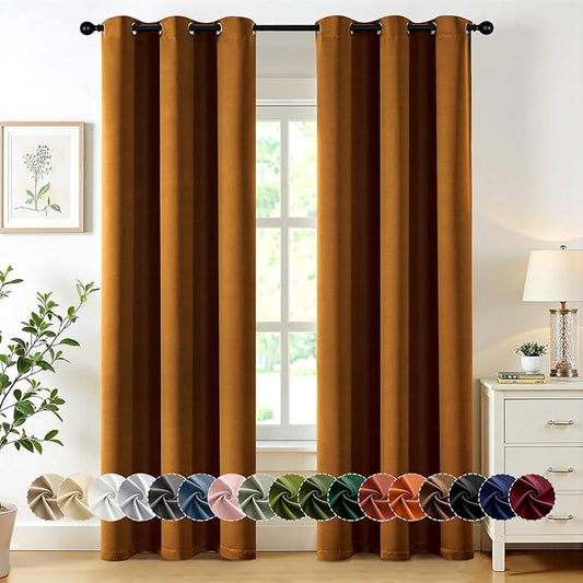 MIULEE Blackout Curtains for Bedroom Living Room 2 Panels, Thermal Insulated