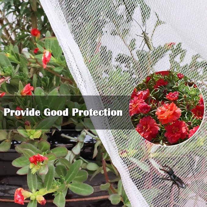 Fruit Tree Netting Covers with Zipper to Protect from Squirrels and Birds Large Netting for Fruit Trees Net Protection, Black, 10' x 13', 1 Pack
