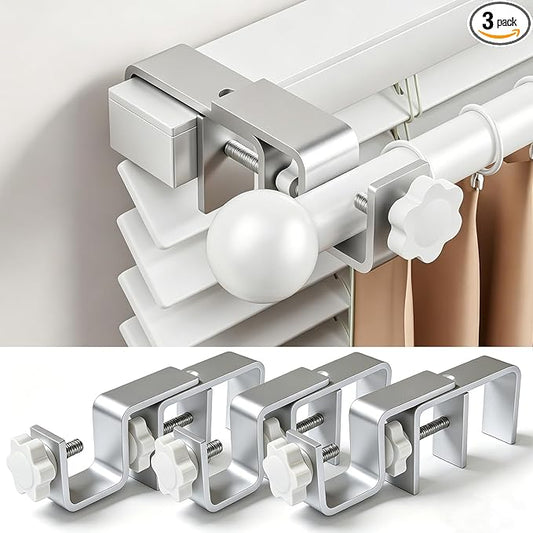 Mimiio No Drill Curtain Rod Brackets