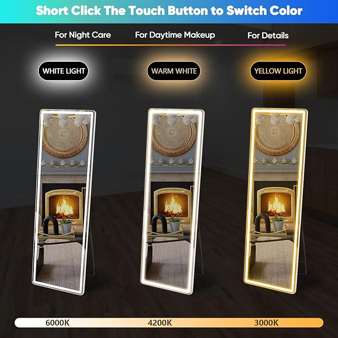 DUMOS 21"×64" LED Full Length Mirror