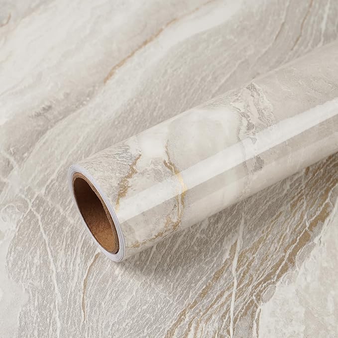VEELIKE Large Size Marble Contact Paper Peel and Stick Countertops