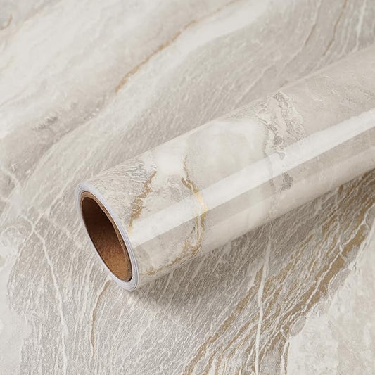 VEELIKE Large Size Marble Contact Paper Peel and Stick Countertops