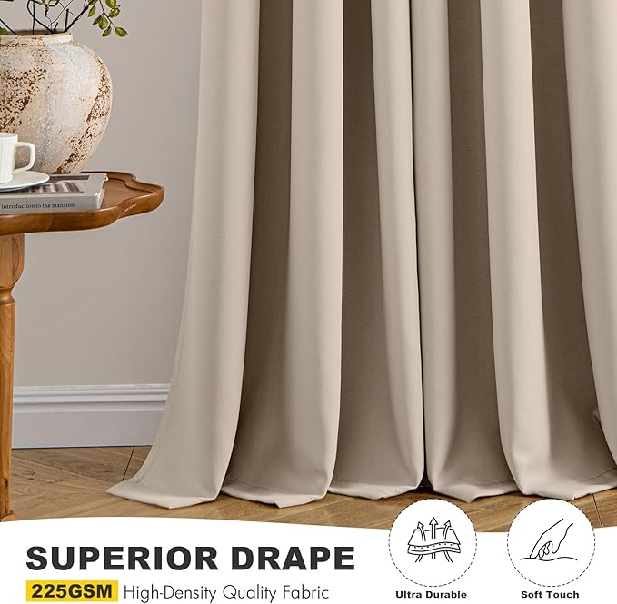 MIULEE Blackout Curtains for Bedroom Living Room 2 Panels, Thermal Insulated