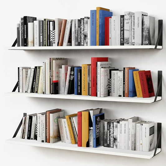 Forbena White Floating Book Shelves