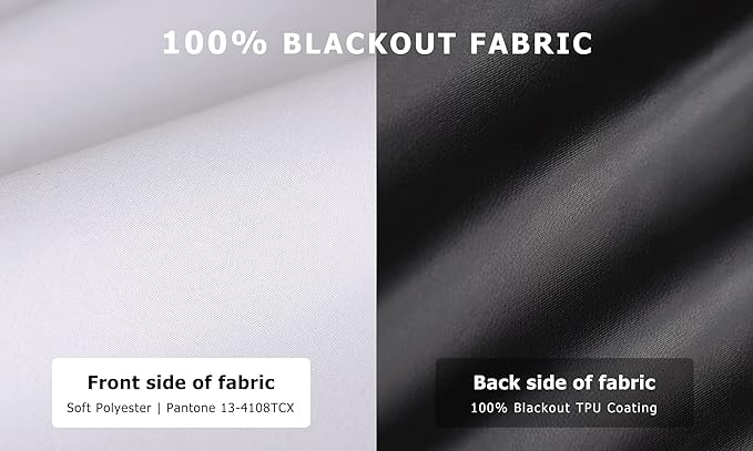 LazBlinds 100% Blackout Roller Shades, No Tools No Drill Cordless Blinds