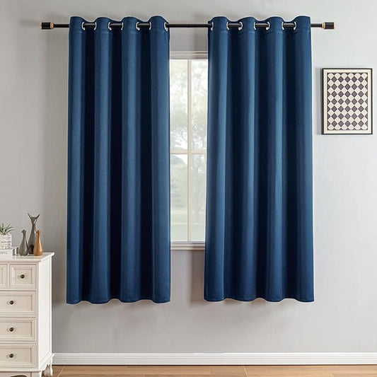 IGEMAEVE Blackout Curtains 72 Inch Length 2 Panels Set, Grommet Energy Saving