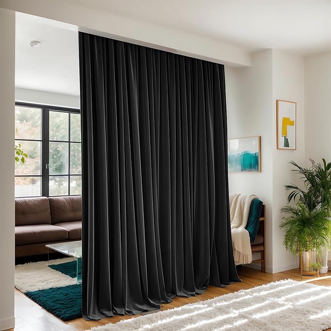 Room Divider Curtains for Ceiling Track System or Rod