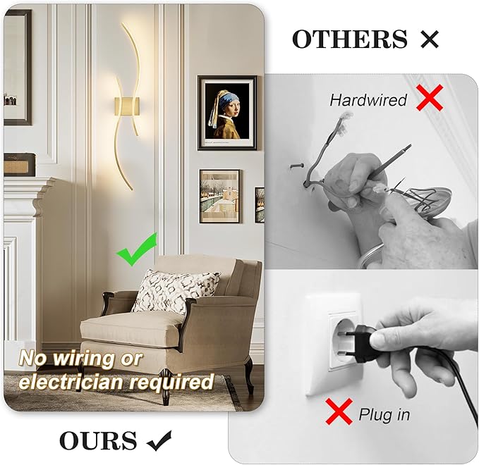 Battery Operated Wall Sconces Set of Two