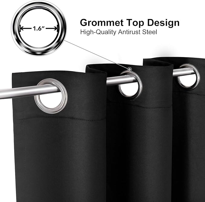 ChrisDowa Grommet Blackout Curtains
