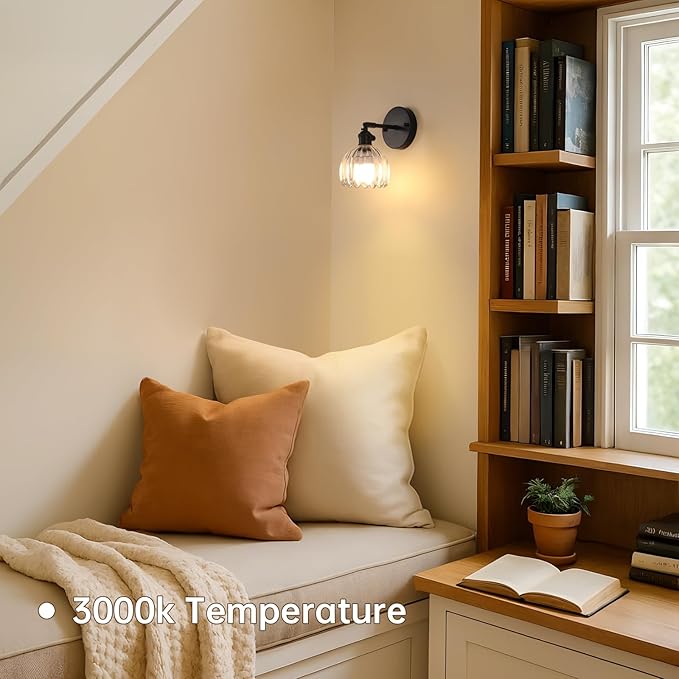 Shenmoyl Vintage Battery Operated Wall Sconce