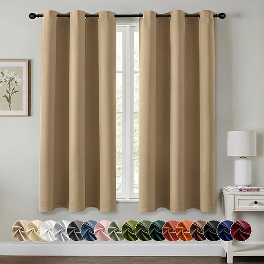 MIULEE Blackout Curtains for Bedroom Living Room 2 Panels, Thermal Insulated