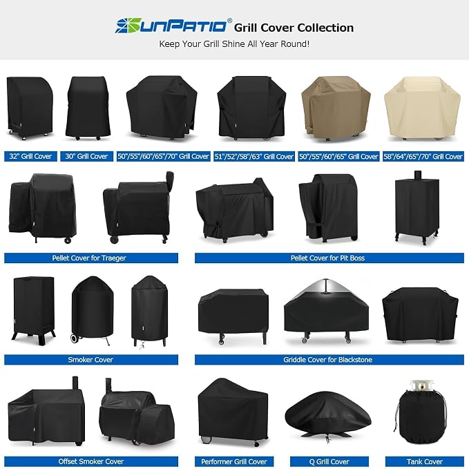 SunPatio BBQ Grill Cover for Outdoor Grill 65 Inch, Heavy Duty Waterproof Barbecue Cover with Sealed Seam, FadeStop All Weather Protection Compatible for Weber CharBroil Nexgrill and More, Taupe