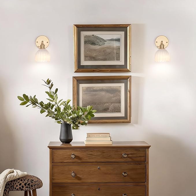 Shenmoyl Vintage Battery Operated Wall Sconce