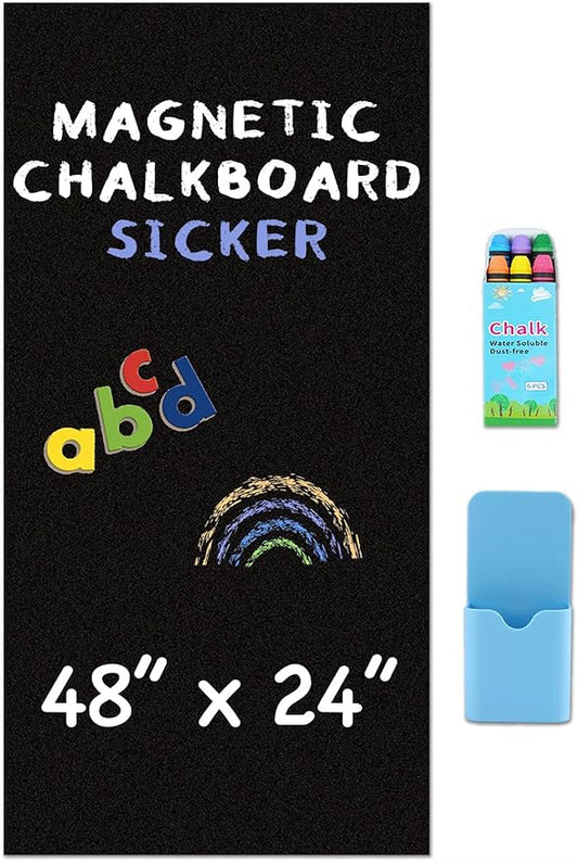Magnetic Chalkboard Wallpaper Peel and Stick 48" x 24", Self-Adhesive