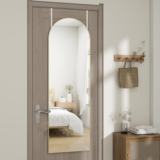 Arched Full Length Door Mirror 14x48, Metal Frame