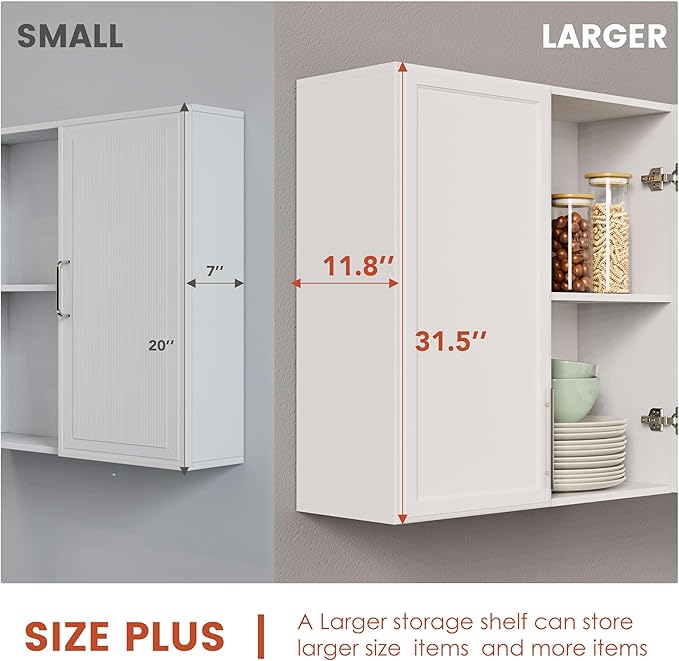 FIMELLO 30" Laundry Room Cabinets Wall Mounted