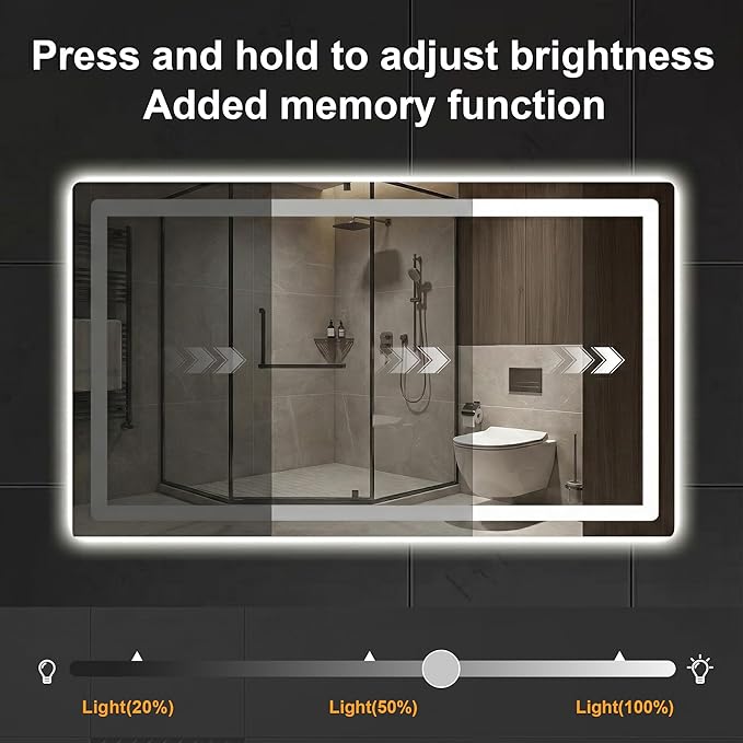 AMOISE LED Bathroom Vanity Mirror