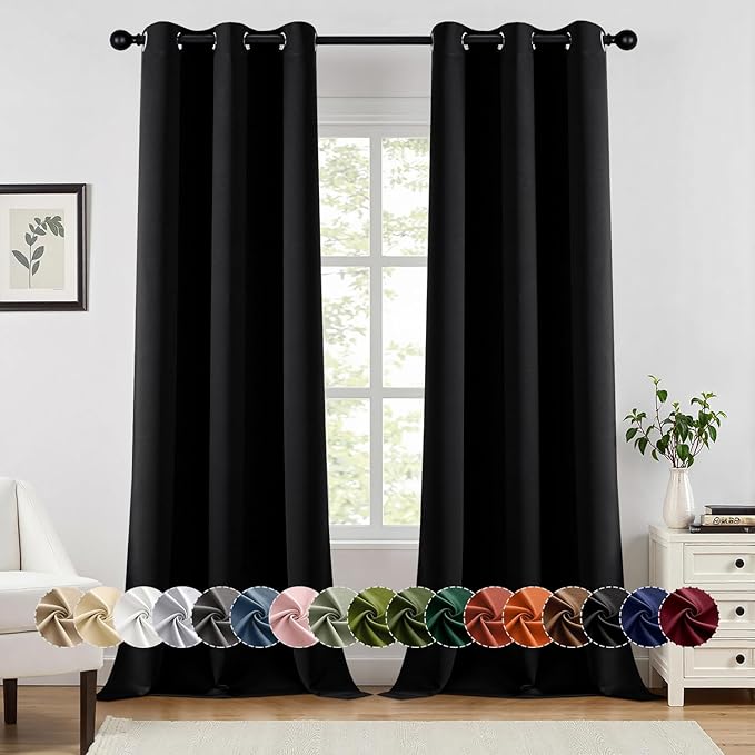 MIULEE Blackout Curtains for Bedroom Living Room 2 Panels, Thermal Insulated