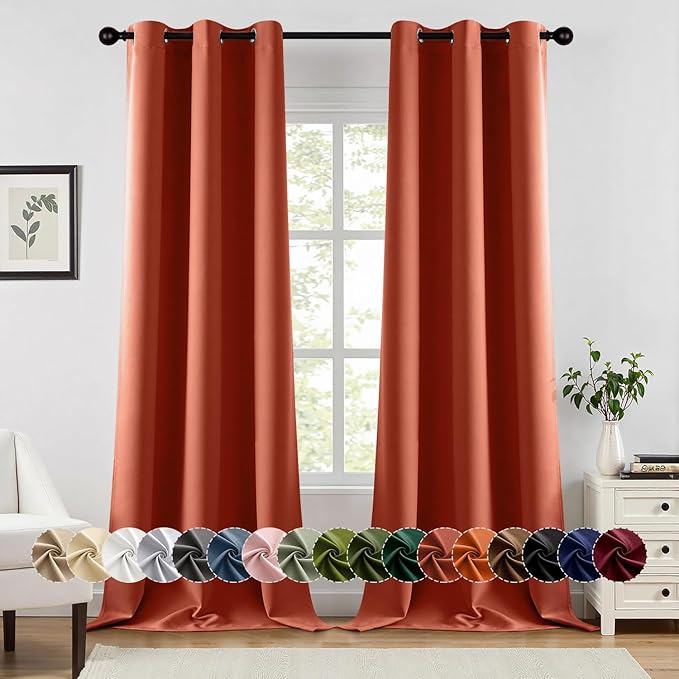MIULEE Blackout Curtains for Bedroom Living Room 2 Panels, Thermal Insulated