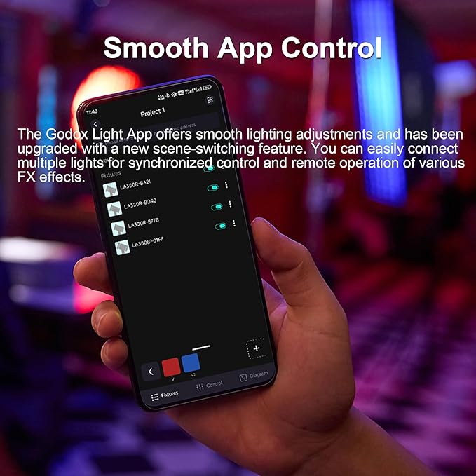Godox LA300R RGB Video Light 330W Full-Color LED Light,Support NFC and APP Control for Video Photography and Vlogging