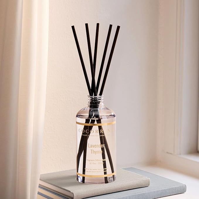 COCORRÍNA Refill- Lavender Thyme 6.7 Fl.oz Reed Diffuser Refill with 8 Sticks
