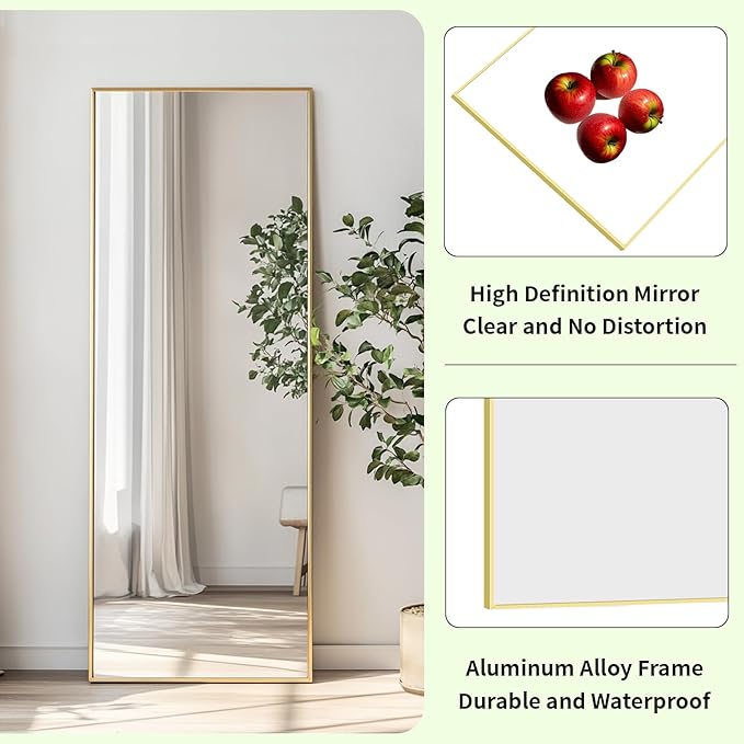 Sunniry Gold Mirror Full Length 56x16 inch, Floor Length Mirror
