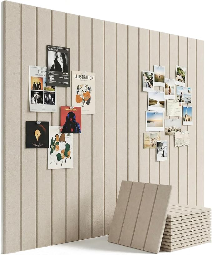 Aothia Felt Bulletin Board Tiles Large 48" x 36" Cork Board Alternative