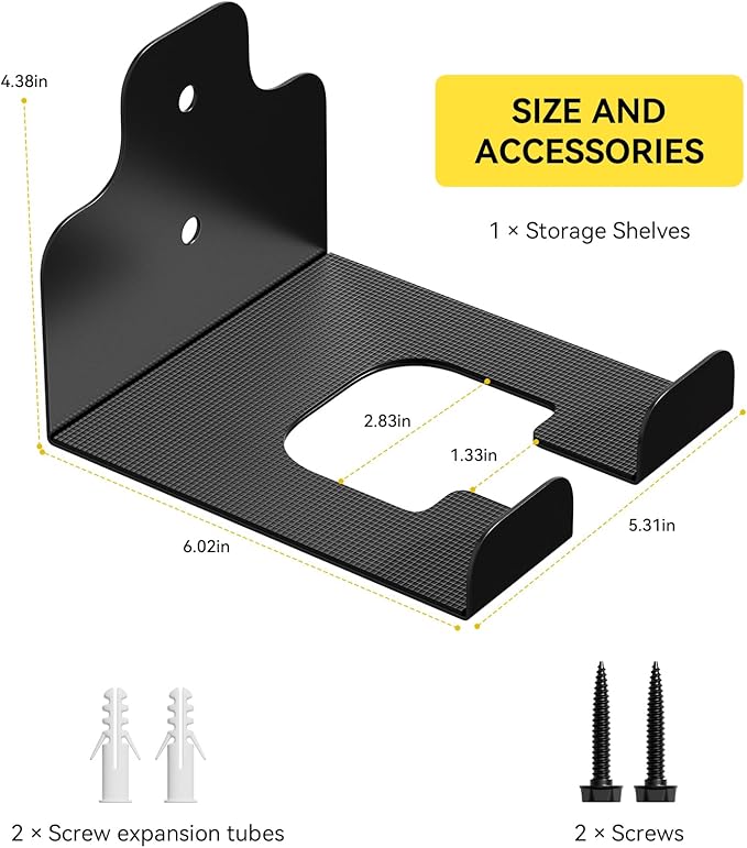 JNIHEEP Garage Organizer Trimmer Rack, Garden Power Tool Hanger Weed Whackers Holder Wall Mounted for Grass Trimmer, Hedge Trimmer, Garage Trimmer, Garden Tools,4 Pack