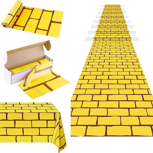 Kochorie 100 Ft x 54 Inch Yellow Brick Road Tablecloth Roll