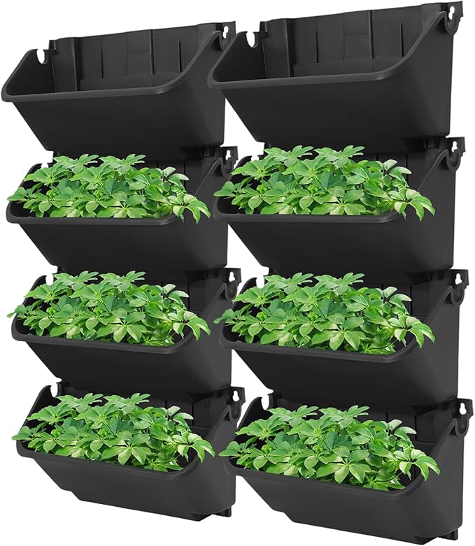 24 Pack Vertical Garden Planter, 13 inch Wall Mounted Planter