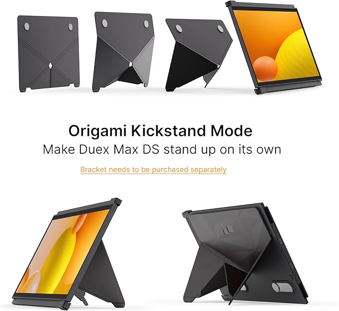 Portable Monitor - New Mobile Pixels Duex Max DS 14.1" Laptop Screen Extender, FHD 1080P Travel Monitor, USB C/USB A/HDMI Plug and Play Laptop Monitior for Windows/Mac/Android/Switch