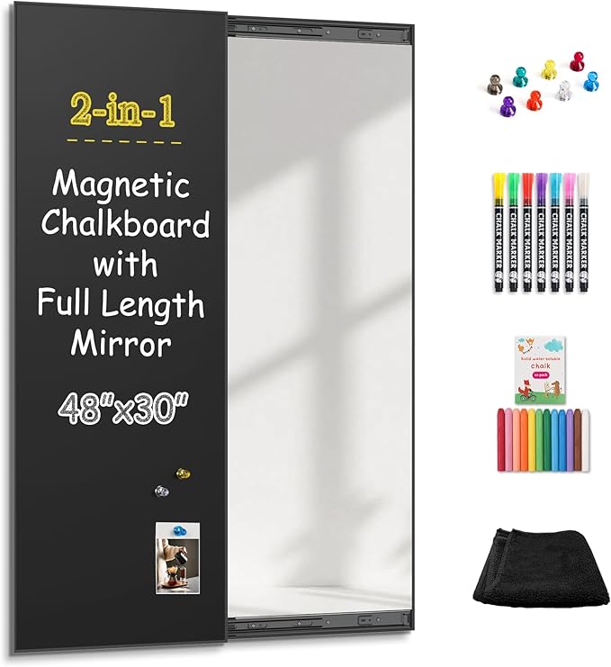 SELEAD 2-in-1 Magnetic Chalkboard