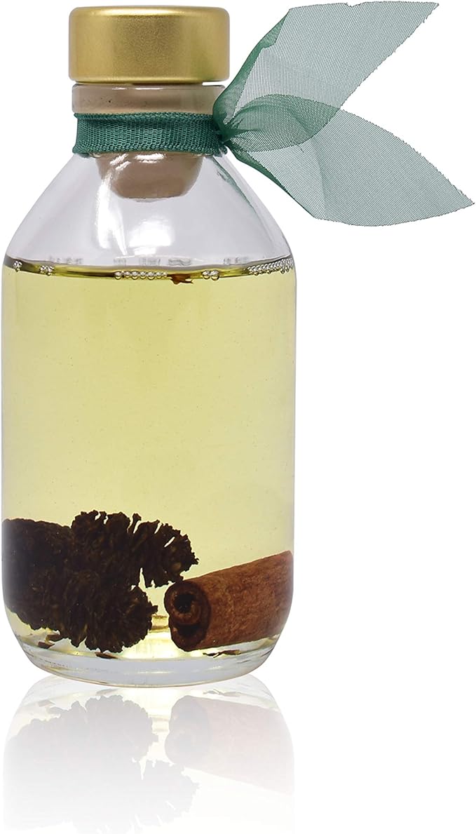 LOVSPA Reed Diffuser Set, Cinnamon Pine Cones Scented Oil Diffuser with Sticks, Home Fragrance Accessories for Bathroom Shelf Decor, Aroma Diffusers for Home or Office Desk, USA Made