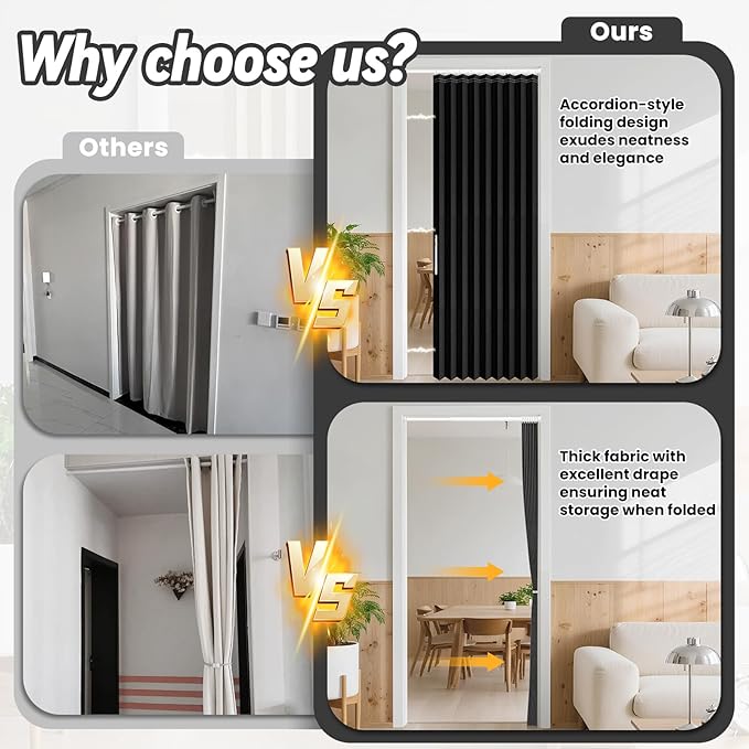 AJAZZ Blackout Sliding Door Curtains