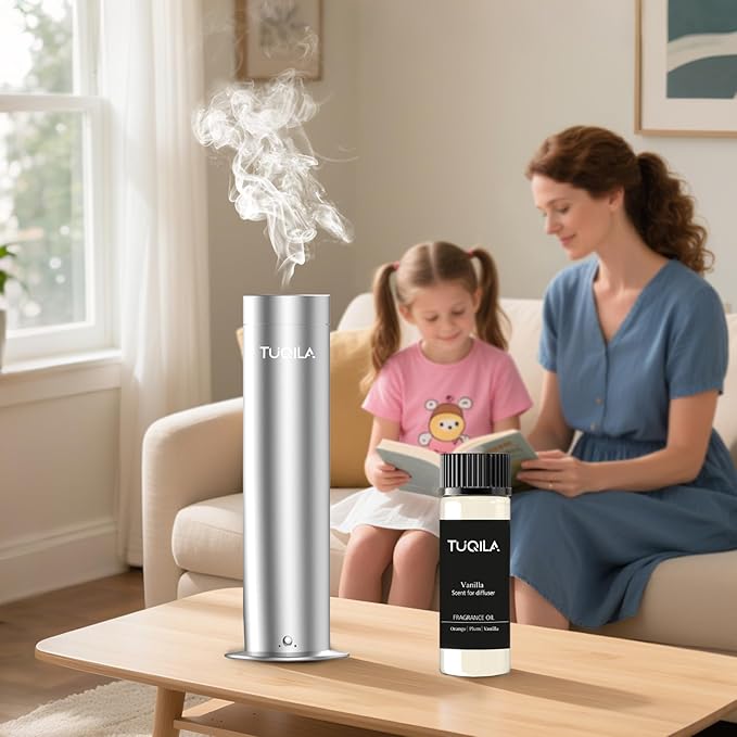 Waterless Diffuser Oil 20ml Vanilla Aroma Scent- Hazelnut, Citrus, Cinnamon, Plum& Cashmere Wood Fragrance Oil for Essential Oil Diffusers, Home, Hotel, Office and Car