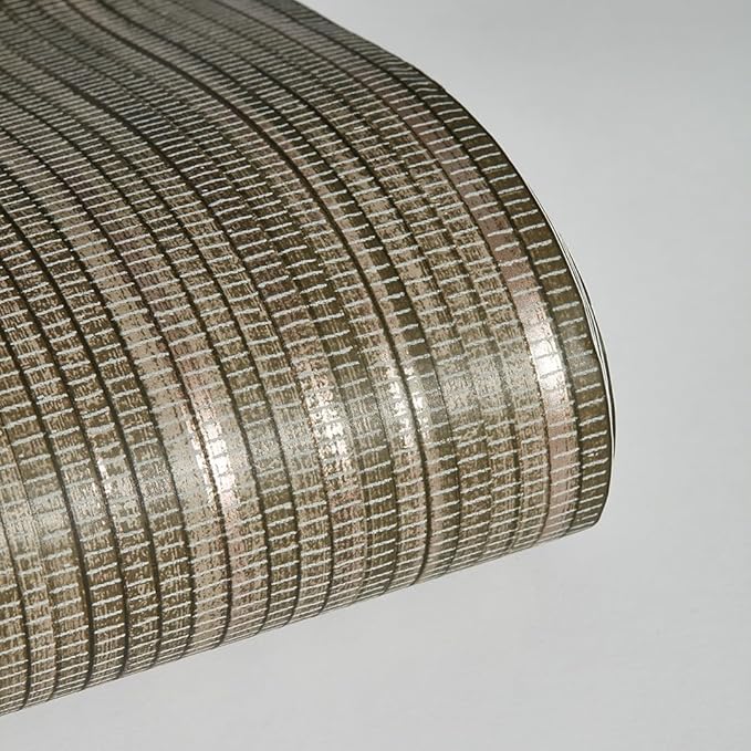 Tempaper Metallic Bronze Faux Grasscloth Removable Peel and Stick Wallpaper