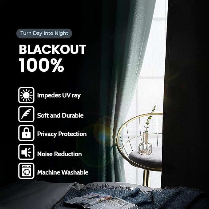 SimpleHome 100% Blackout Curtains