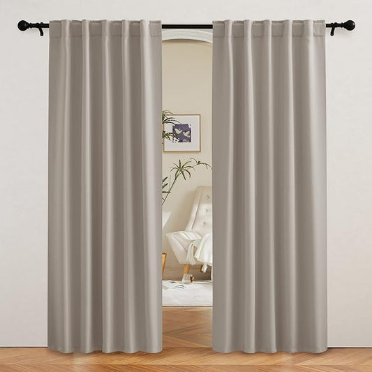 RYB HOME Blackout Curtains for Living Room, Privacy Thermal Insulating Window