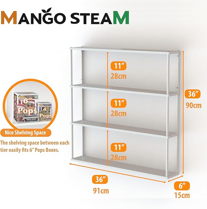 Mango Steam Wall-Mounted Steel Shelving Unit