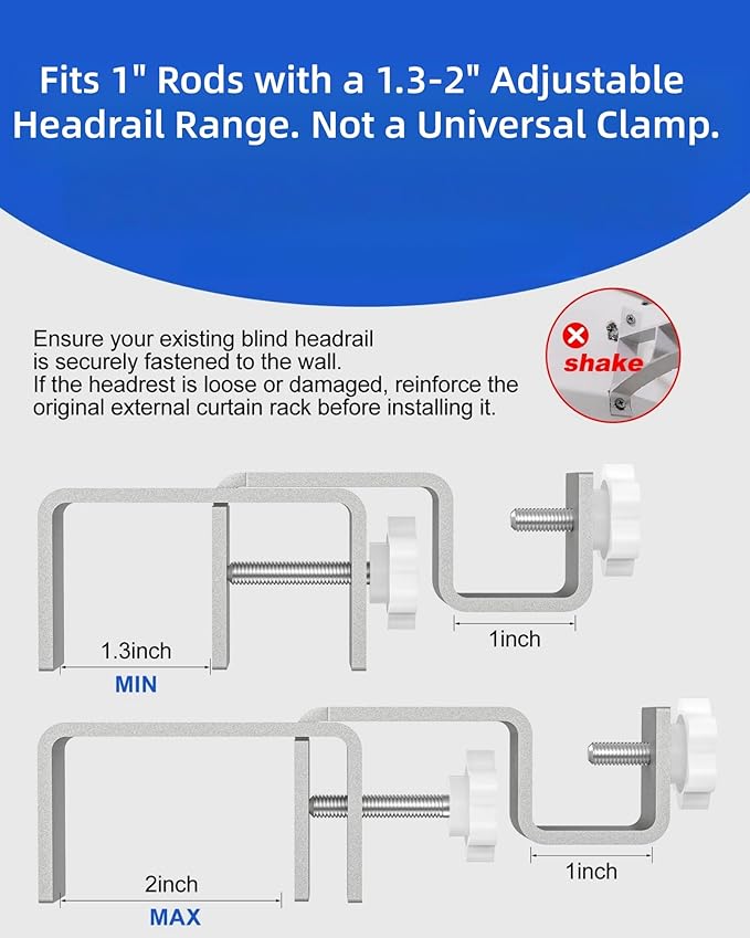 Over-Blinds Curtain Rod Brackets