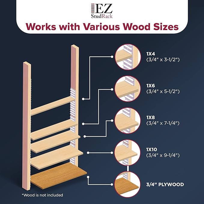 EZStudRack Shelf Bracket