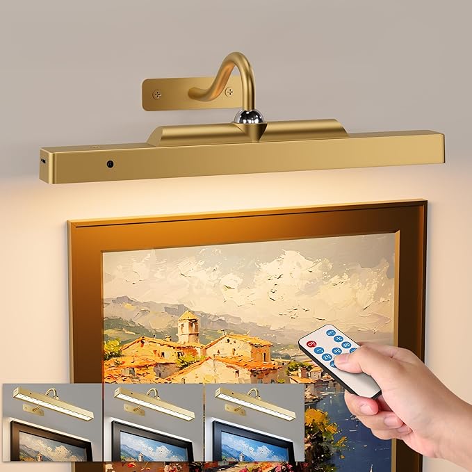 Picture Light Wall Sconce, 4400mAh Rechargeable Wireless Battery Lighting