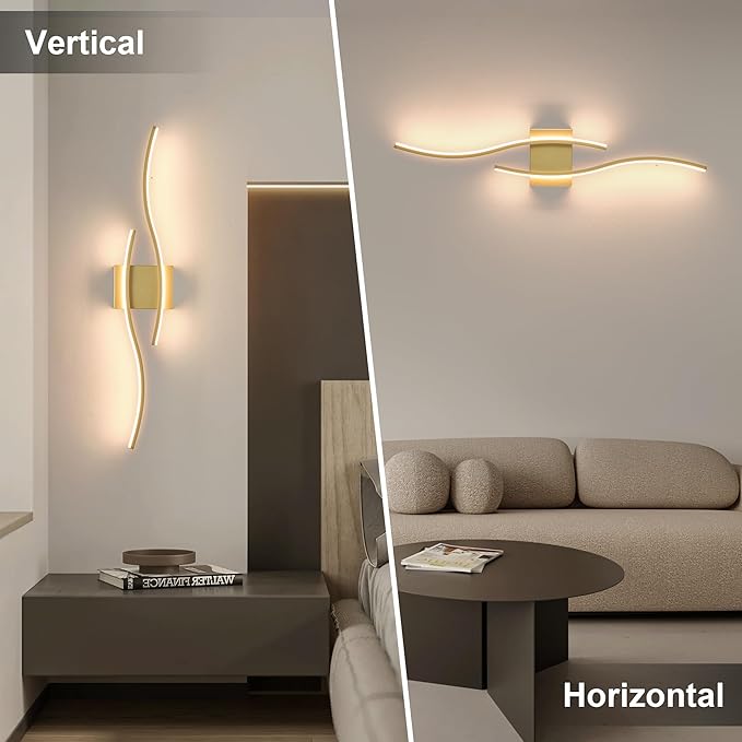 KARTOOSH Battery Operated Wall Sconces Set of Two