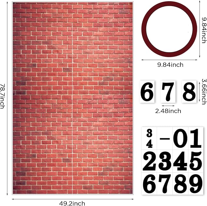 Brick Wall Party Backdrop, Wall Decoration, Kids Birthday Party Supplies