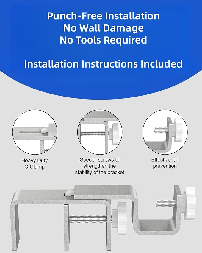 Over-Blinds Curtain Rod Brackets