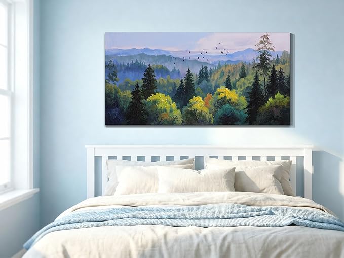Ardemy Forest Landscape Canvas Painting 40"x20"