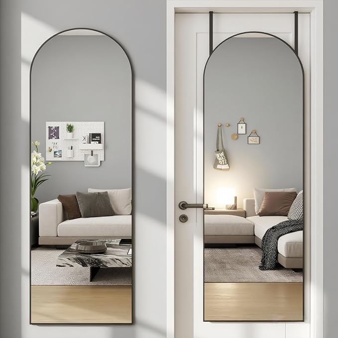 Door Mirror, Arched Full Length Mirror Over The Door, Full Body Mirrors